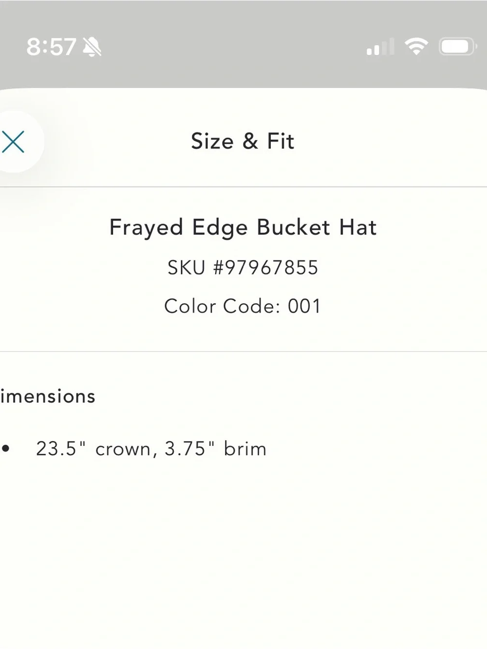 Anthropologie Frayed Edge Bucket Hat